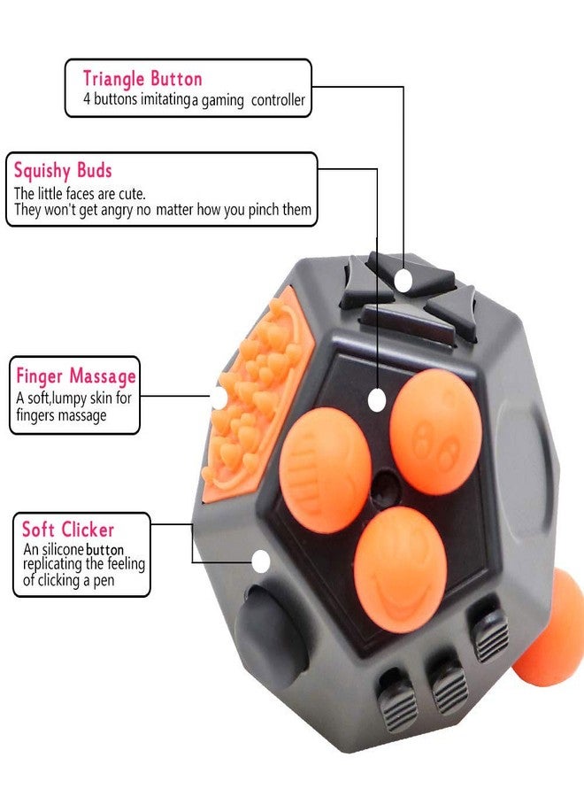 UOOEFUN Kids Fidget Toys,Prime Fidget Toys,Dodecagon Cube Toy Relief Stress and Anxiety Depression Anti for Children and Adult with Autism,ADD, ADHD & OCD (Black / A1) - Image 5